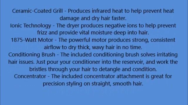 Remington D3015CBCDN Ceramic Ionic Hair Dryer with Shower Conditioning Brush, Teal смотреть онлайн