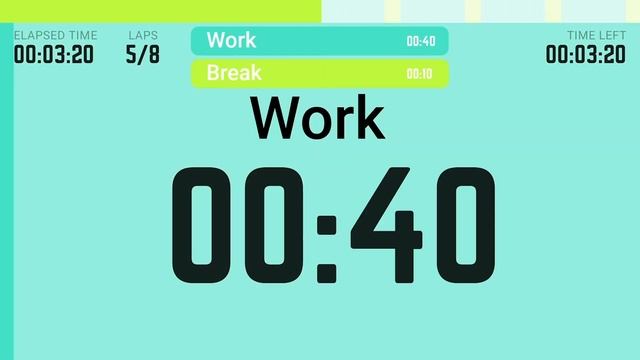 Interval Timer 40 Seconds / 10 Second Rest (40/10) - 8 Rounds смотреть онлайн