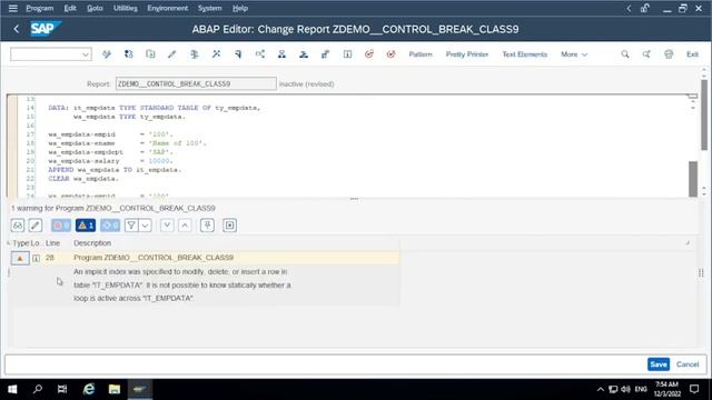 9 . SAP ABAP Program on Control Break Statements Class 9 смотреть онлайн