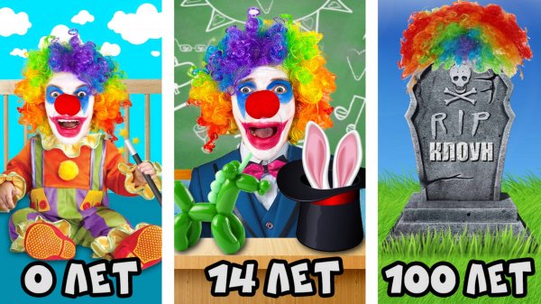 КЛОУН от 0 до 100 лет !