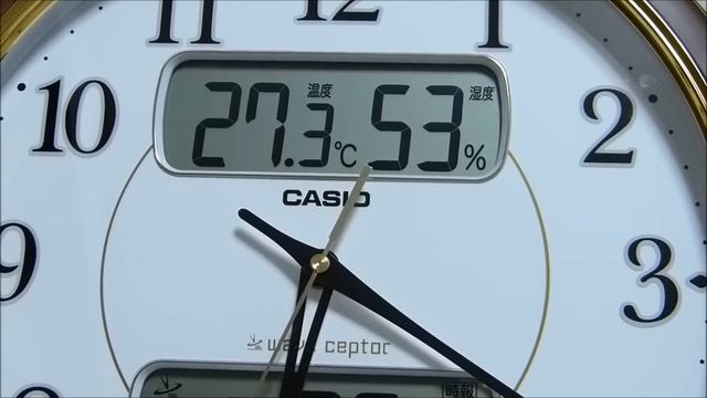 カシオ ITM-800NJ-5JF 鳥の声の時報 温度湿度計 文字盤点灯 秒針停止 電波掛時計/開梱/動作/説明/SQD-1000J-2JF・BS-740比較【HD】 смотреть онлайн