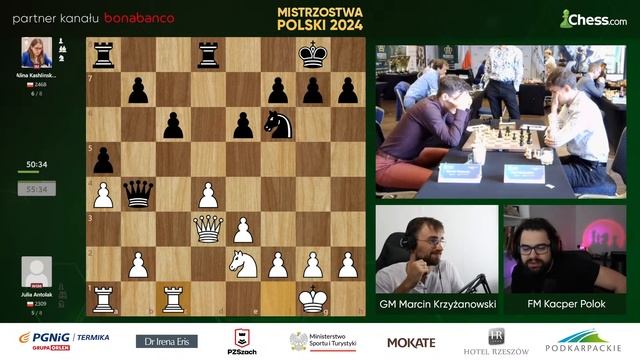 Indywidualne Mistrzostwa Polski w Szachach 2024 | Runda 9 | Bartel - Psyk смотреть онлайн