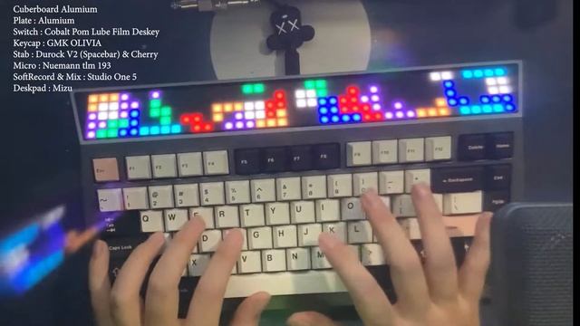 Cyberboard R1 Custom Keyboard | Cobalt Pom Lube (Film Deskey) Linear Switch Typing Sound смотреть онлайн