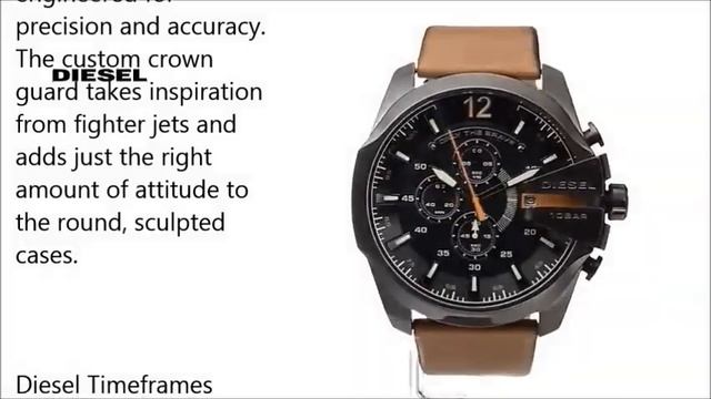 Diesel Men's DZ4343 Mega Chief Quartz Brown Watch with Analog Display смотреть онлайн