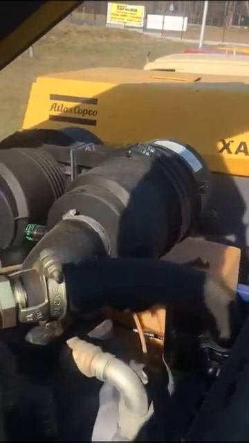 Запуск дизельного компрессора CompAir C-76 передвижка смотреть онлайн