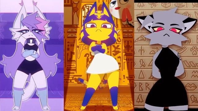 Oniixide Vs Ankha Vs Saturn Cat Dance Meme Animation