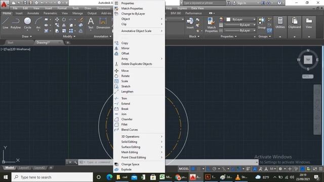 Create a Polar Array- AutoCAD video tutorials смотреть онлайн