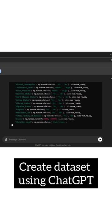 Create dataset using ChatGPT #dataanalytic #shorts #ytshort #chatgpt #chatgpt4 смотреть онлайн
