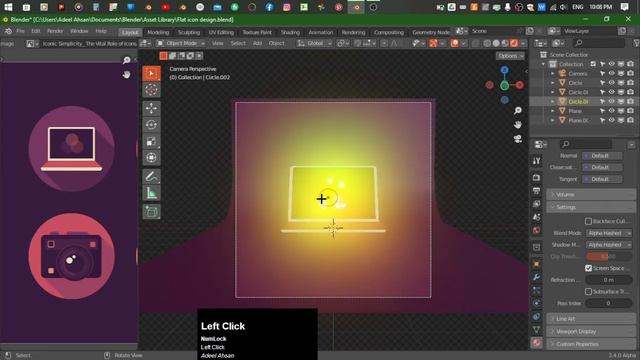 3D Laptop Flat icon Design | Blender 3.4 смотреть онлайн