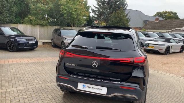 2021/21 MERCEDES EQA 250 AMG LINE PREMIUM IN COSMOS BLACK METALLIC WITH BLACK HALF LEATHER INTERIOR смотреть онлайн