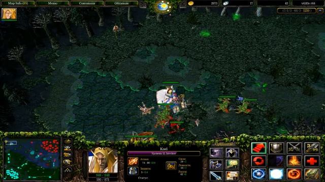 DotA 6.83s - Игра на Инвокере Керри +Triple Kill смотреть онлайн