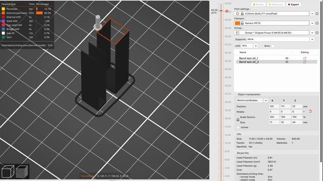 Vertical shell bridging bug in PrusaSlicer 2.3.3 смотреть онлайн