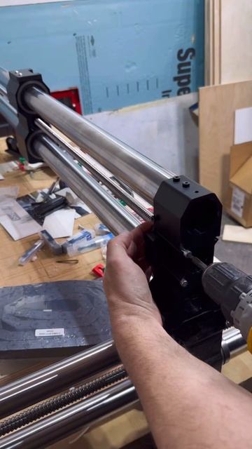 Upgrading my Onefinity CNC by changing out a rail to make a larger bed #workshop #cnc #woodworking смотреть онлайн