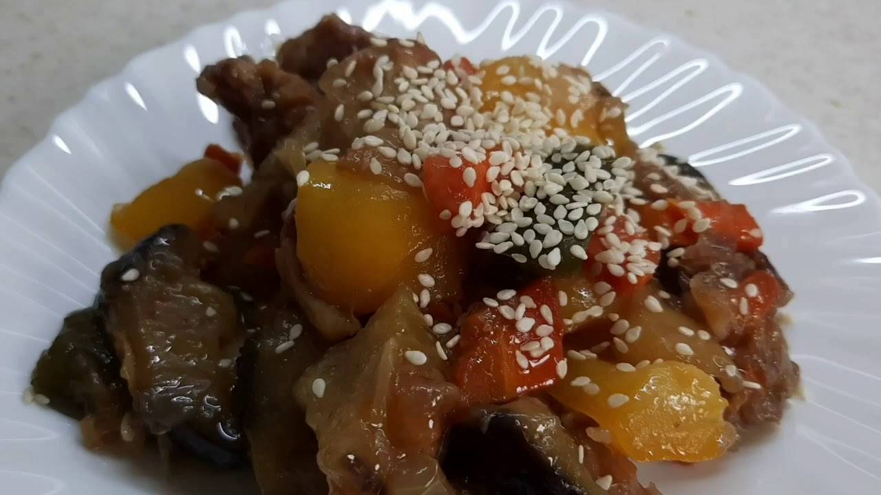 Баклажаны с мясом в кисло-сладком соусе смотреть онлайн