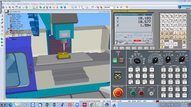 CNC Milling Simulator on Fanuc-0im Controller (Arabic narration) смотреть онлайн