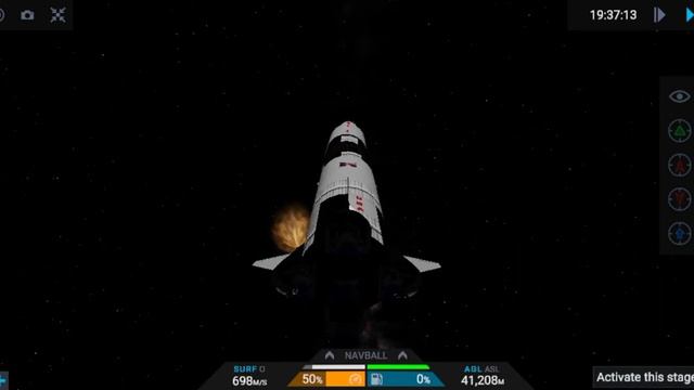 Simple Rockets 2 - Saturn V S-IC separation POV смотреть онлайн