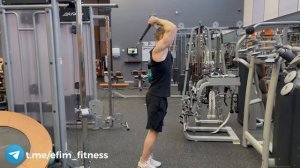 Разгибание рук с нижнего блока - техника выполнения