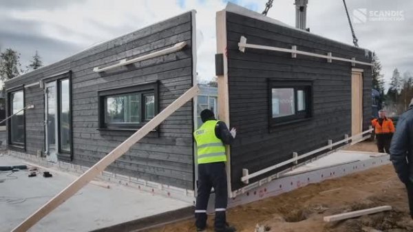 Завод Scandic и монтаж дома