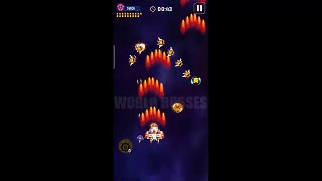Space Shooter Level ( 1-1 To 1-6 ) Galaxy Attack Earth Boss 1 | World Bosses смотреть онлайн