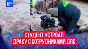 Неадекватный студент пытался нападать на людей и устроил драку с сотрудниками ДПС в Подольске