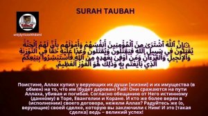 Сура ТАУБА перевод на русский язык - SURAH TAUBAH translation in Russian
