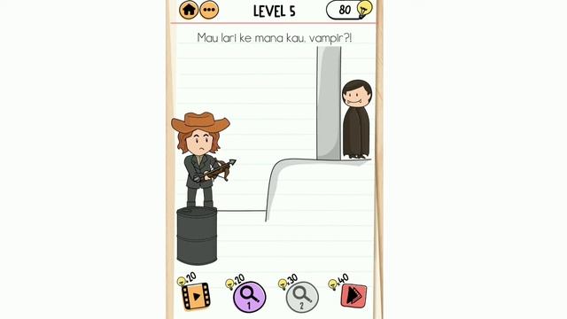 Brain test 2 (Jojo sang pemburu ) level 5 Mau lari kemana kau, vampir? смотреть онлайн
