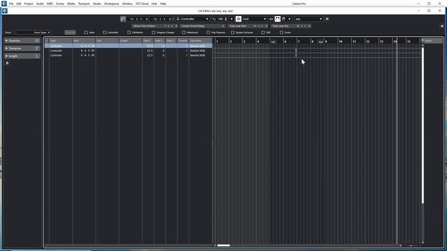 List Editor in Cubase смотреть онлайн