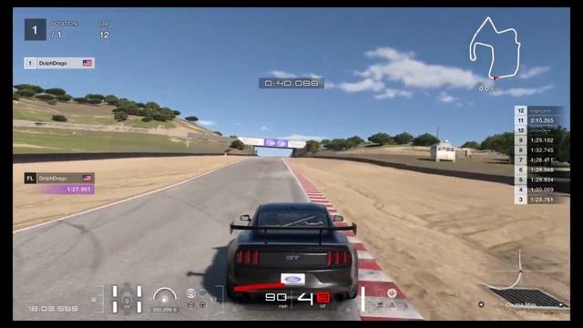 GT7 Mustang GT Laguna Seca Time Trial смотреть онлайн