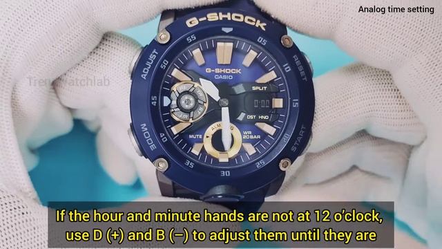 Casio G-Shock GA-2000 Analog Hands And Digital Display Not Matching (How To Sync Casio 5590)