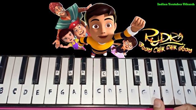 Rudra Boom Chik Chik Boom Theme Song On Piano #Cartoon смотреть онлайн