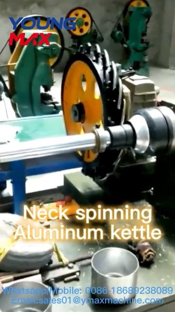 Production process of Aluminum kettle by necking machine смотреть онлайн