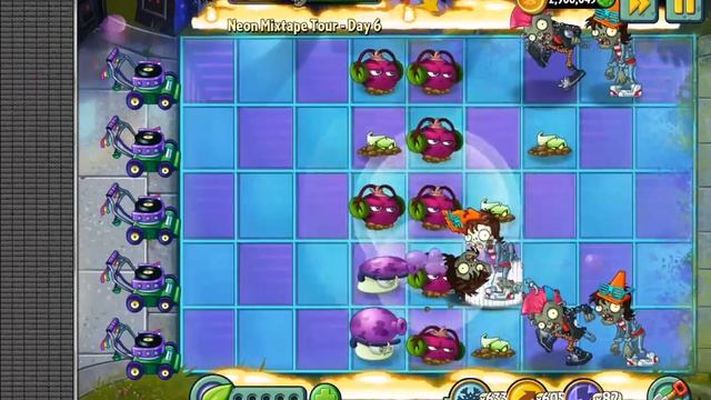 Plants Vs Zombies 2-Neon Mixtape Tour Side-A Day-6 Non Premium Plants Walkthrough смотреть онлайн