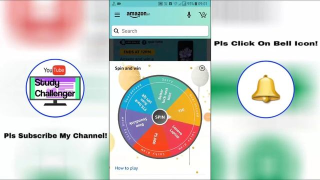 Amazon Pay Sun Day Special Spin & Win Offer of 26th July,2020! Do Spin & Earn Money Free of Cost! смотреть онлайн