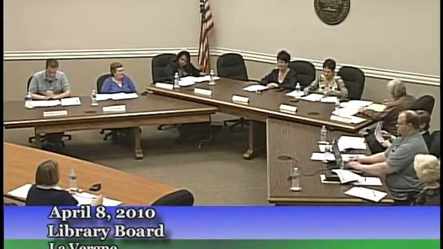 La Vergne Library Board Meeting 4/8/10