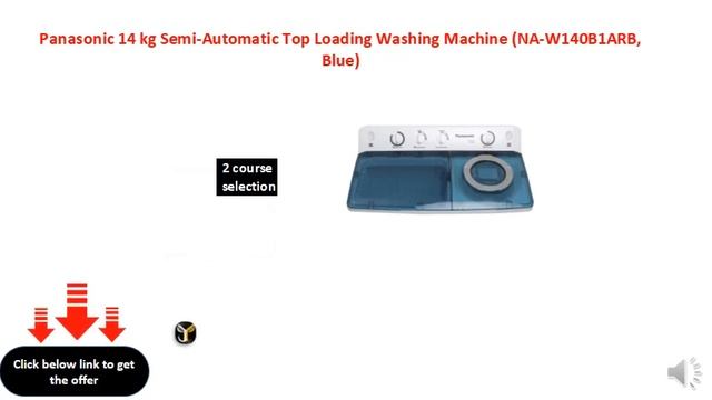 Panasonic 14 kg Semi-Automatic Top Loading Washing Machine (NA-W140B1ARB, Blue) смотреть онлайн