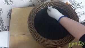 Фишечки при закрытие бортика в кашпо ротангом.