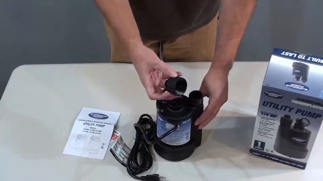 Superior Pump 91250 1/4 HP Thermoplastic Submersible Utility Pump With 10-Foot Cord