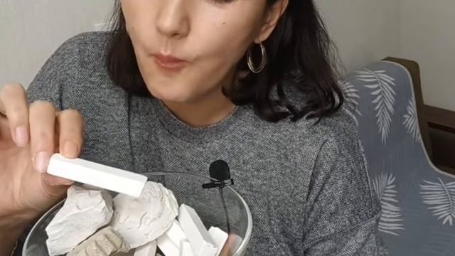 сухой десер/ асмр/ мел и глина/ вкусняшка 😍😍😍😍😘😘🤍