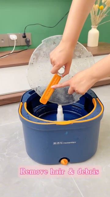 How to use continuous clean water wash mop? #spinmop #flatmopbucket #cleanwatermop смотреть онлайн