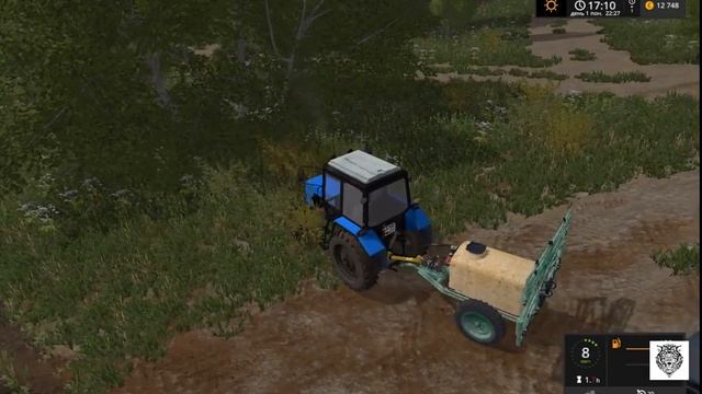 Farming Simulator 17 ____ Петровка # 9 ____ удобрение первых всходов. смотреть онлайн