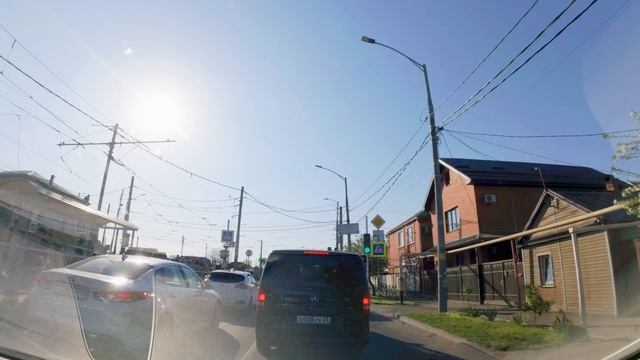едем по городу Краснодар от Авроры на Красной до ОКея на Минской