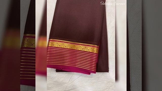 Rs 4200/- Lite Weight Mysore Crepe Silk Sarees - Silk Mark Certified #geethusarees смотреть онлайн