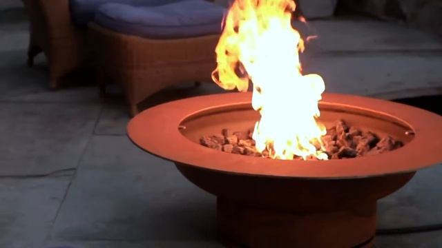 TheFirePitStore.com - Fire Pit Art Saturn 40"" Natural Gas or Propane Fire Pit смотреть онлайн