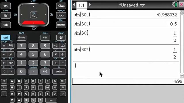 MA Changing Mode from Radians to Degrees on the TI-Nspire смотреть онлайн