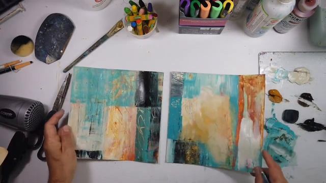 Mixed Media Abstract Art - Abstract Painting Techniques - How to Create Layers with Texture смотреть онлайн