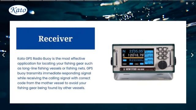 Receiver Kato GPS Radio Buoy | KATO ELECTRONIC CO., LTD. | Taiwantrade смотреть онлайн