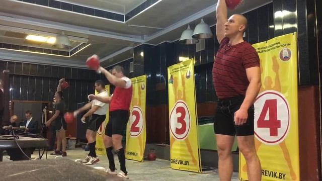 Ревин,Семенов, рывковая дуэль,32 кг.10 минут,131 раз и 133,Кубок Минска 4.11.18 смотреть онлайн