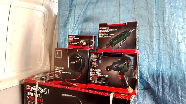 Unboxing e Recensione Compressore PARKSIDE PKO 500 A1 LIDL 50 LT part. 1/6 смотреть онлайн