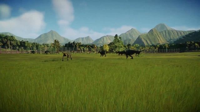 New Dinosaur (NEW SPECIES) Tethyshadros Insularis Cohabitation - Jurassic World Evolution 2 смотреть онлайн