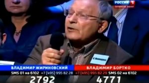 Жириновский матерится  в программе ПОЕДИНОК
